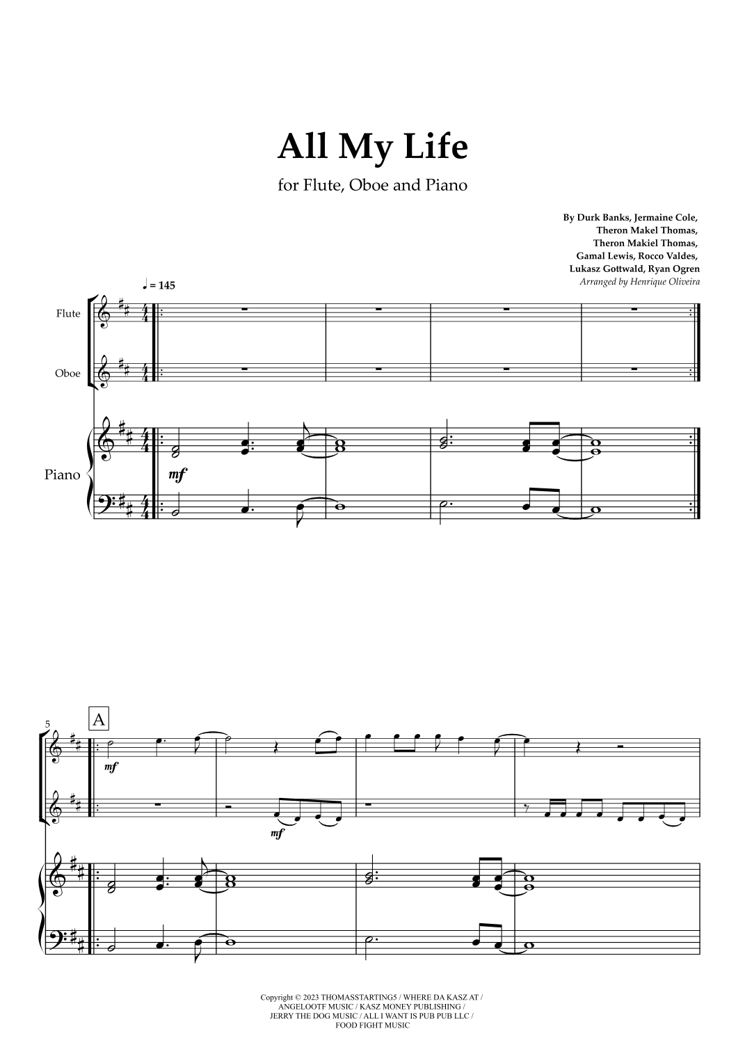 All My Life (arr. Henrique Oliveira)