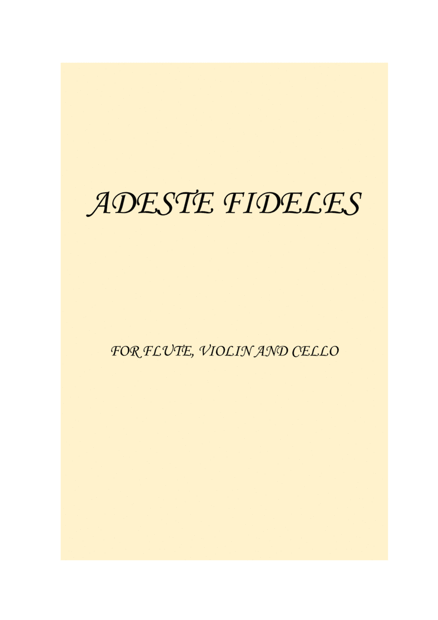 Adeste Fideles (O Come, All Ye Faithful) EASY TRIO (arr. Ludovica Lanaro)