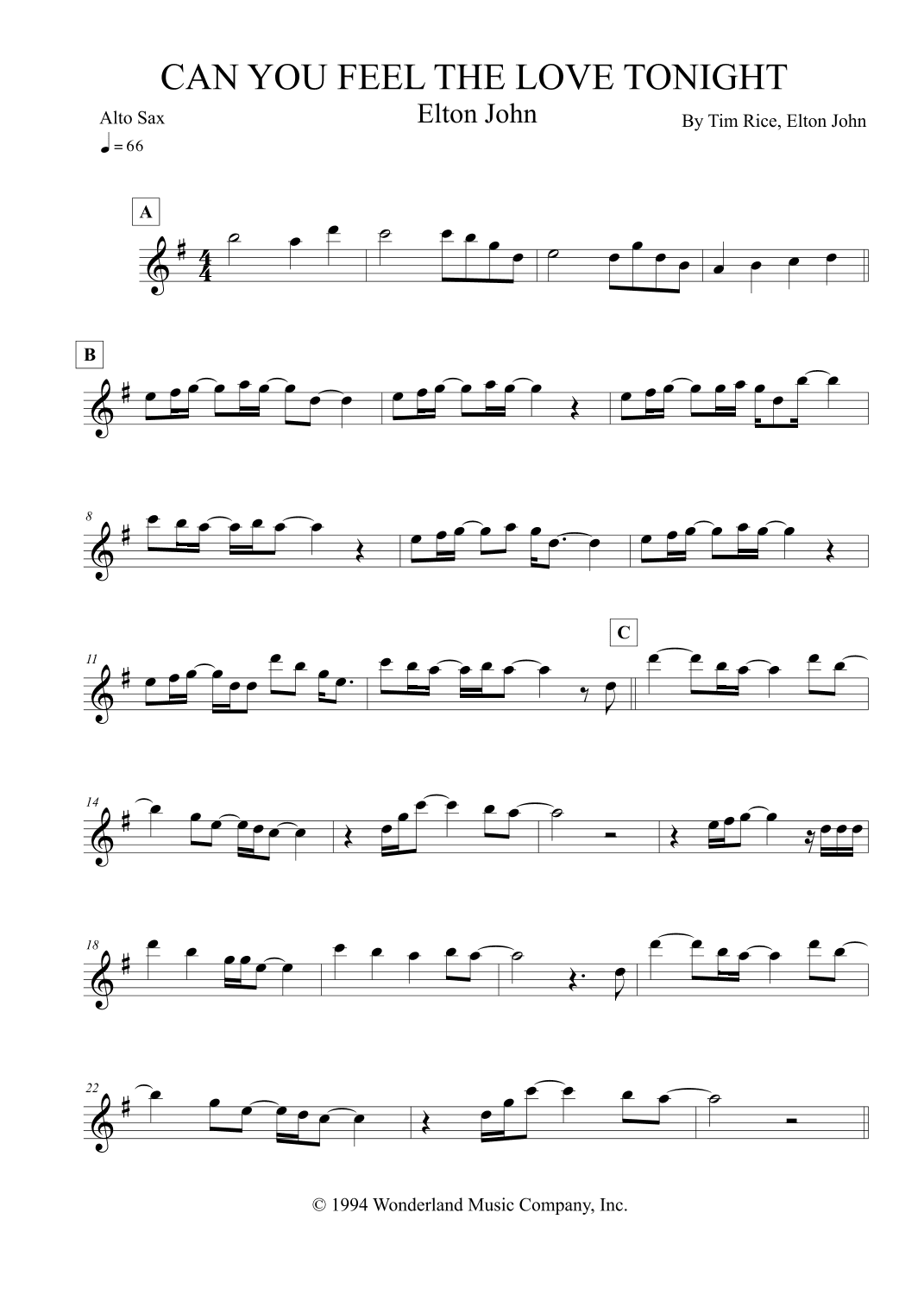 Can You Feel The Love Tonight (arr. Leo Silva)