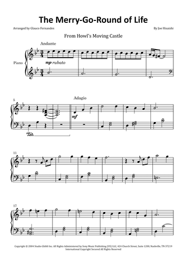 Merry-go-round Of Life (arr. Glauco Fernandes)
