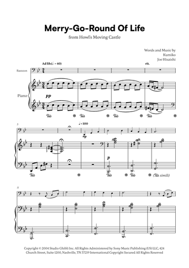 Merry-go-round Of Life (arr. Cadenza Editions)