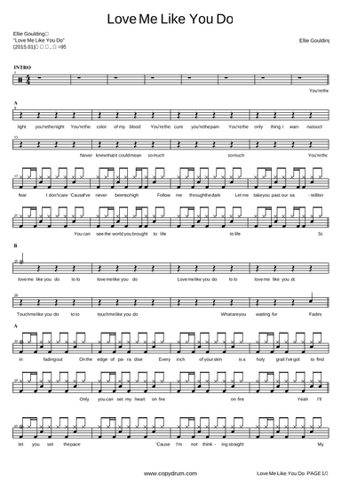 Love Me Like You Do (arr. COPYDRUM)