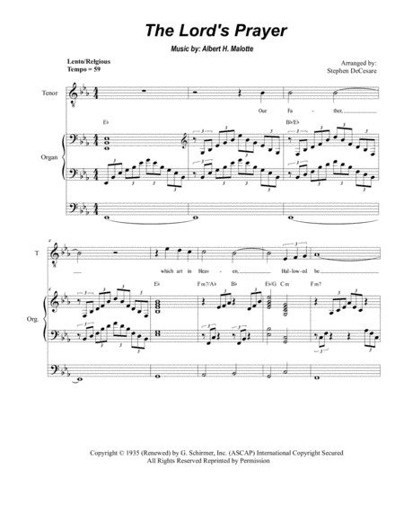 The Lord's Prayer (arr. Stephen DeCesare)