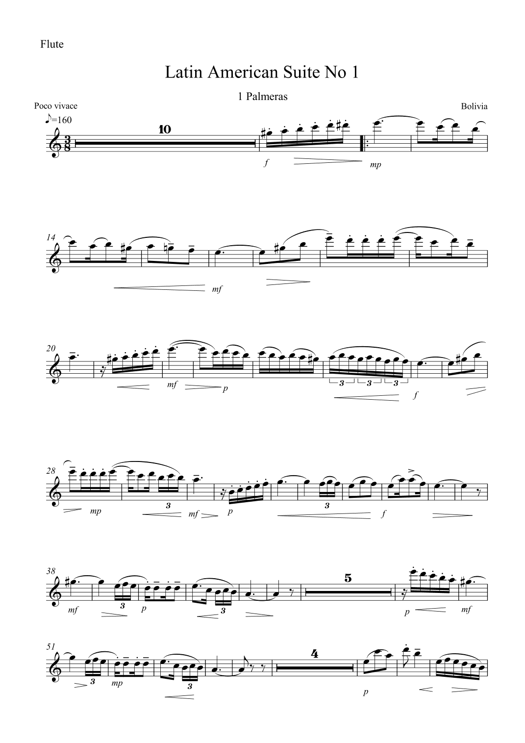 Latin American Suite No. 1 (arr. Michael James REGAN)