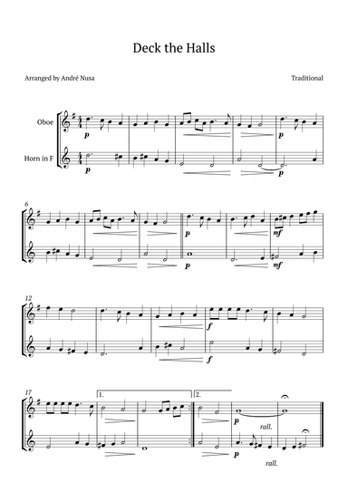 Deck the Halls (arr. André Nusa)