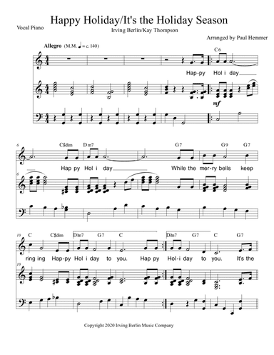 Happy Holiday / The Holiday Season (arr. Paul Hemmer)