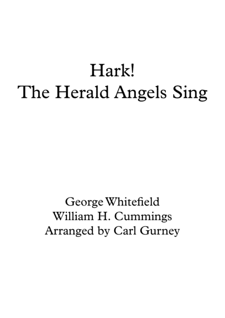 Hark the Herald Angels Sing (arr. Carl Gurney)