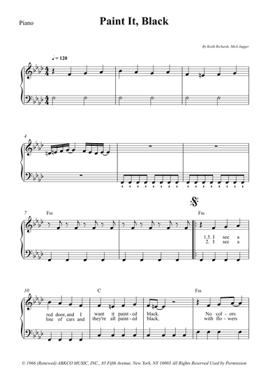 Paint It, Black (arr. Wesley S. SIlva)