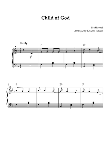 Child of God (arr. Kaiserin Rebecca)