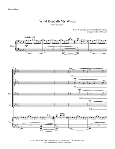 The Wind Beneath My Wings (arr. David Maddux)