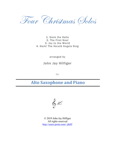 Four Christmas Solos for Alto Saxophone (arr. John Jay Hilfiger)