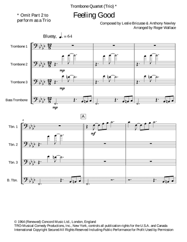 Feeling Good (arr. Roger Wallace)
