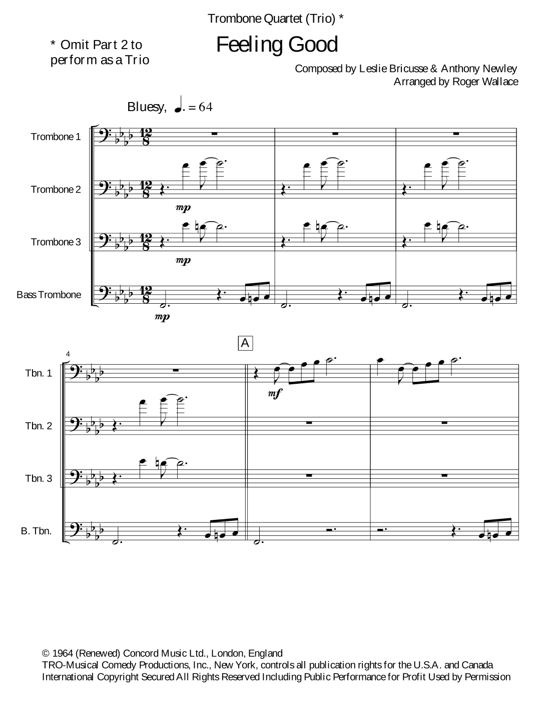 Feeling Good (arr. Roger Wallace)