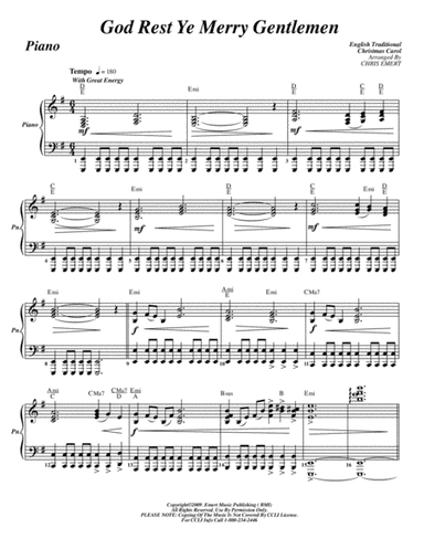 God Rest Ye Merry Gentlemen (arr. Chris Emert)