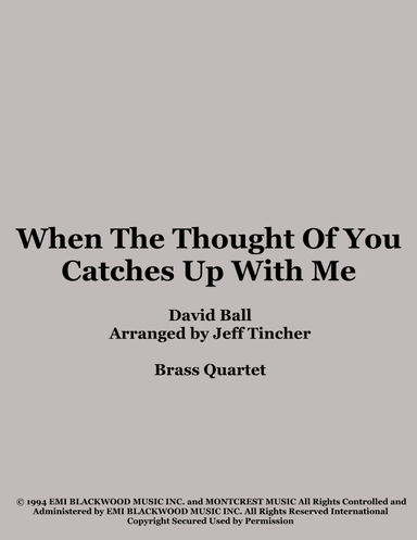 When The Thought Of You Catches Up With Me (arr. Jeff Tincher)