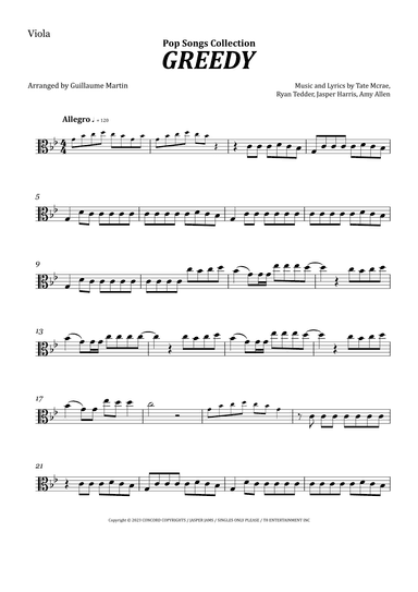 Greedy (arr. Guillaume Martin)