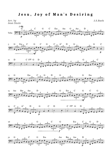 Jesu, Joy of Man's Desiring (arr. Jean Szulc)