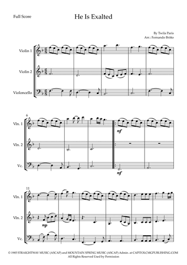 He Is Exalted (arr. Fernando Britto)