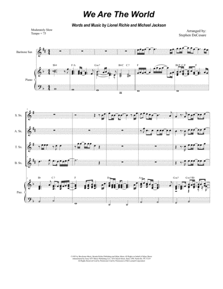 We Are The World (arr. Stephen DeCesare)
