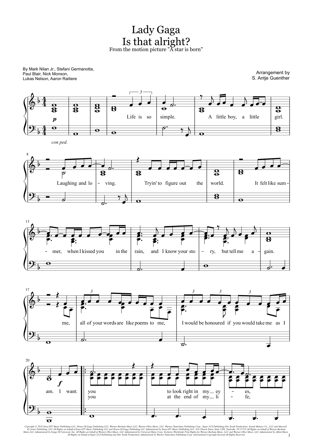 Is That Alright? (arr. Antje Günther)