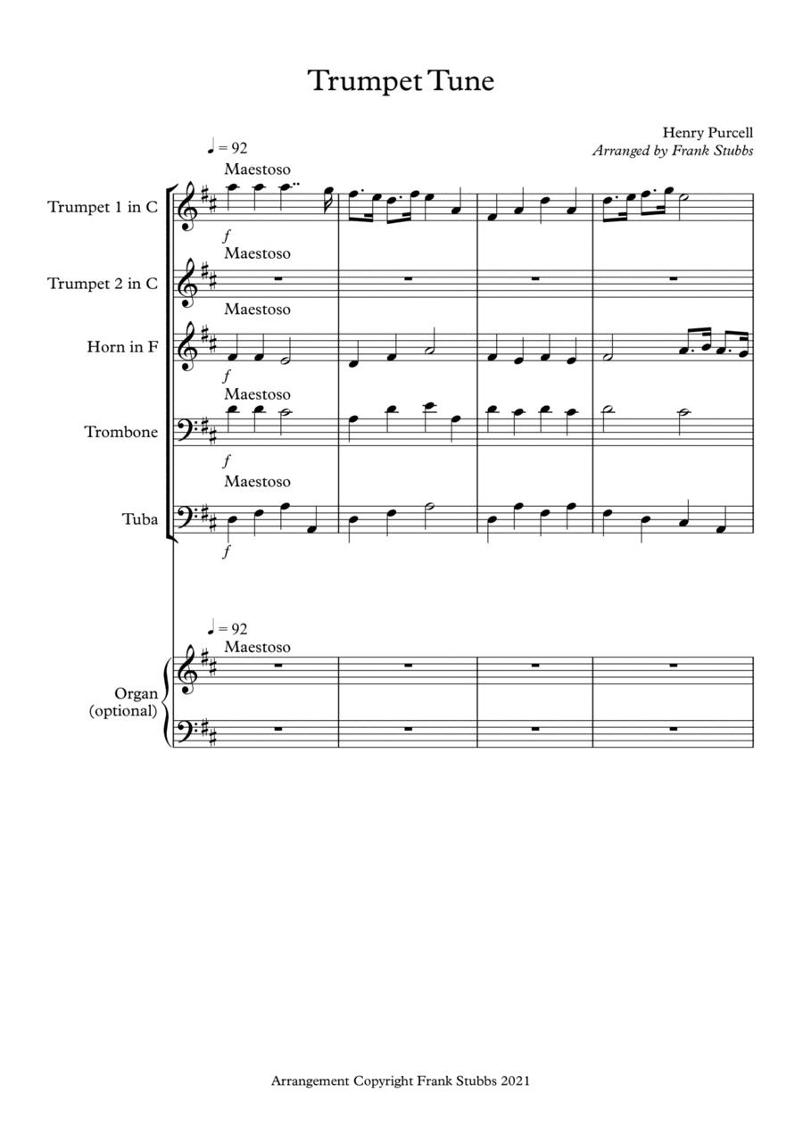 Trumpet Tune - Henry Purcell (arr. Frank Stubbs)