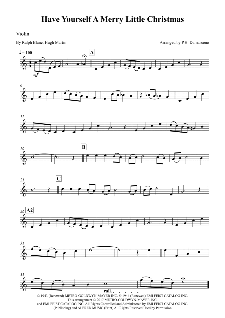 Have Yourself A Merry Little Christmas (arr. P.H. Damasceno)
