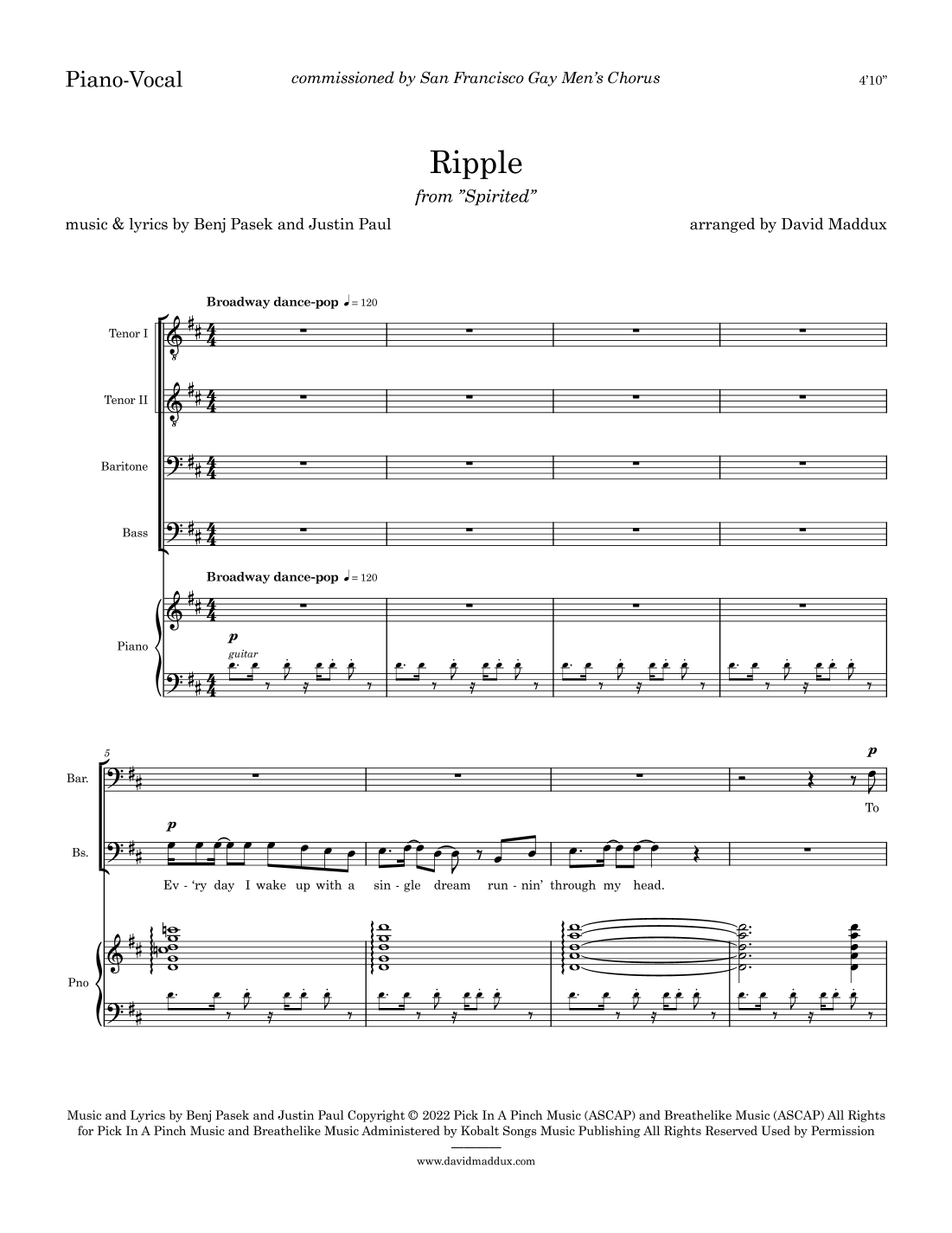Ripple (arr. David Maddux)