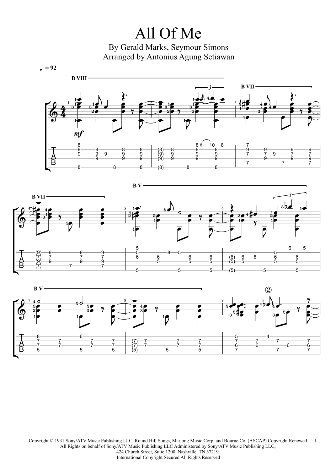 All Of Me (arr. Antonius Agung Setiawan)