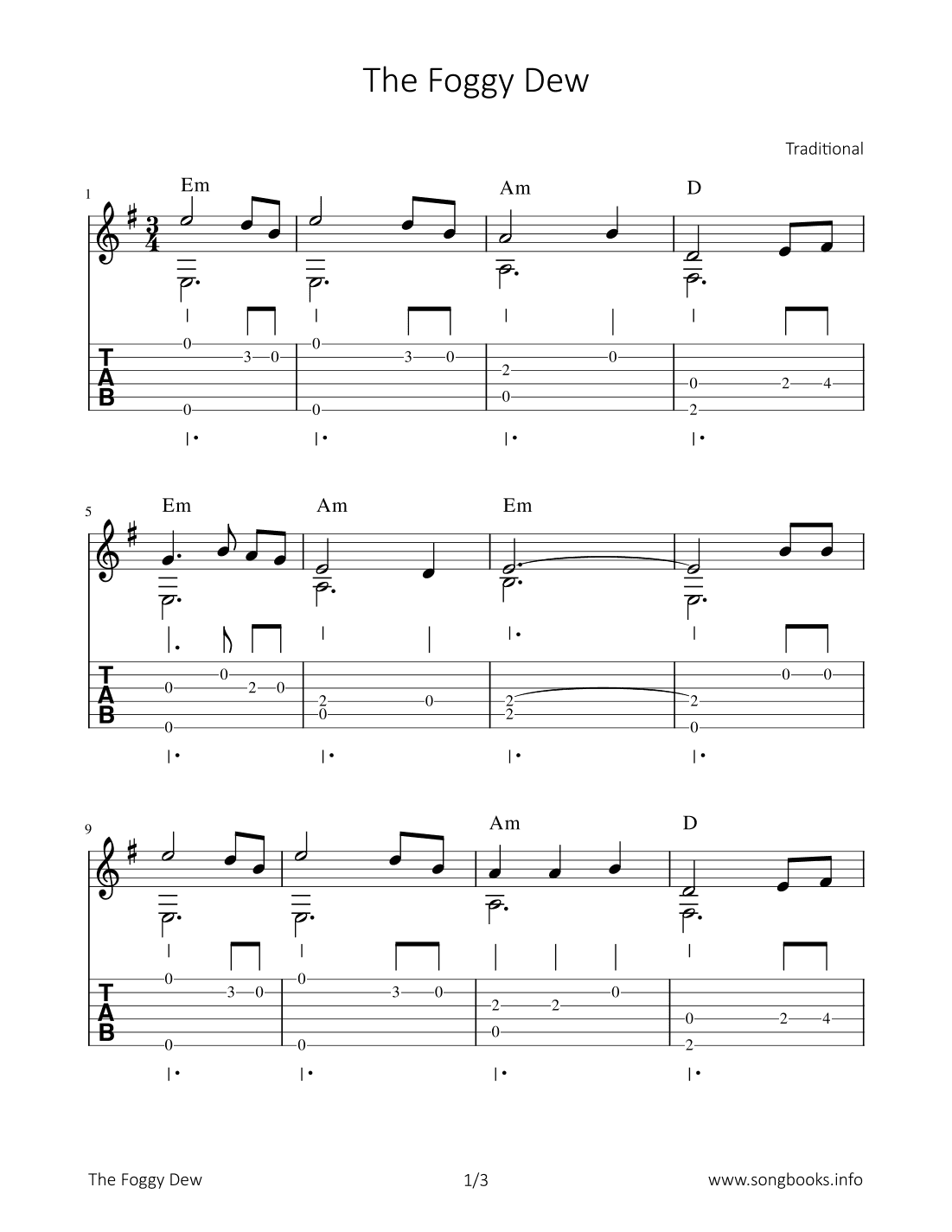 The Foggy Dew (arr. Bettina Schipp)