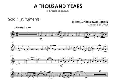 A Thousand Years (arr. Dico)