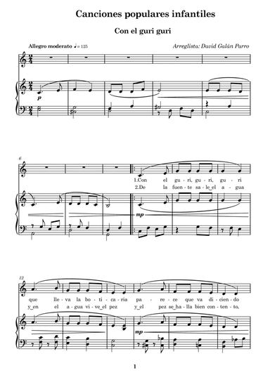 Con el guri guri (arr. Sergio Galan Parro)