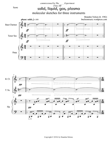 solid, liquid, gas, plasma (for tenor sax, bass clarinet, harp)