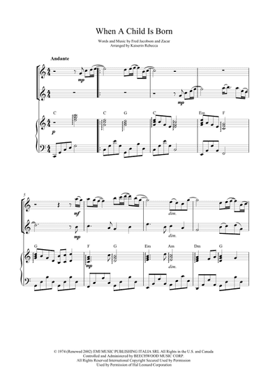When A Child Is Born (arr. Kaiserin Rebecca)