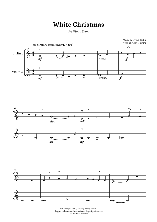 White Christmas (arr. Henrique Oliveira)