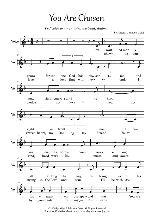 You Are Chosen | Christian Wedding Song