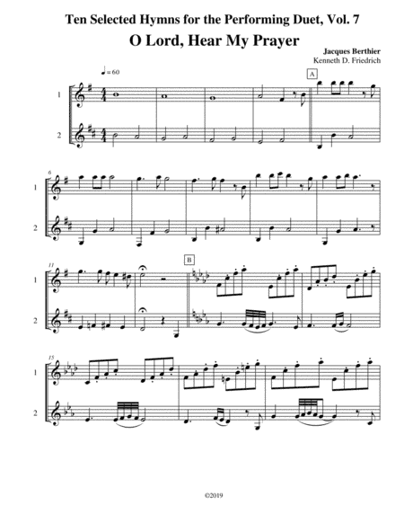 Ten Selected Hymns for the Performing Duet, Vol. 7 - flute and horn (arr. Kenneth D. Friedrich)
