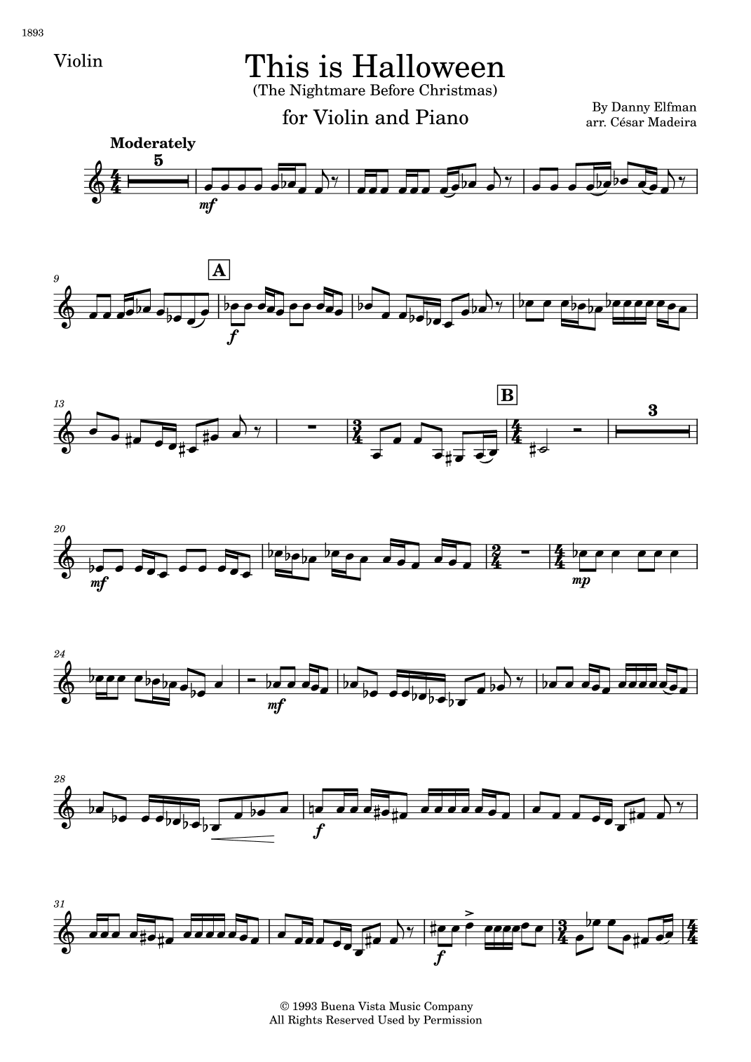 This Is Halloween (arr. César Madeira)