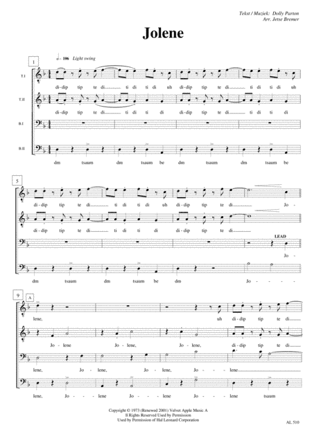 Jolene (arr. Jetse Bremer)