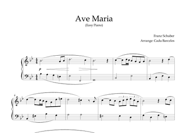 Ave Maria - Franz Schubert (Easy Piano) (arr. Cadu Barcelos)