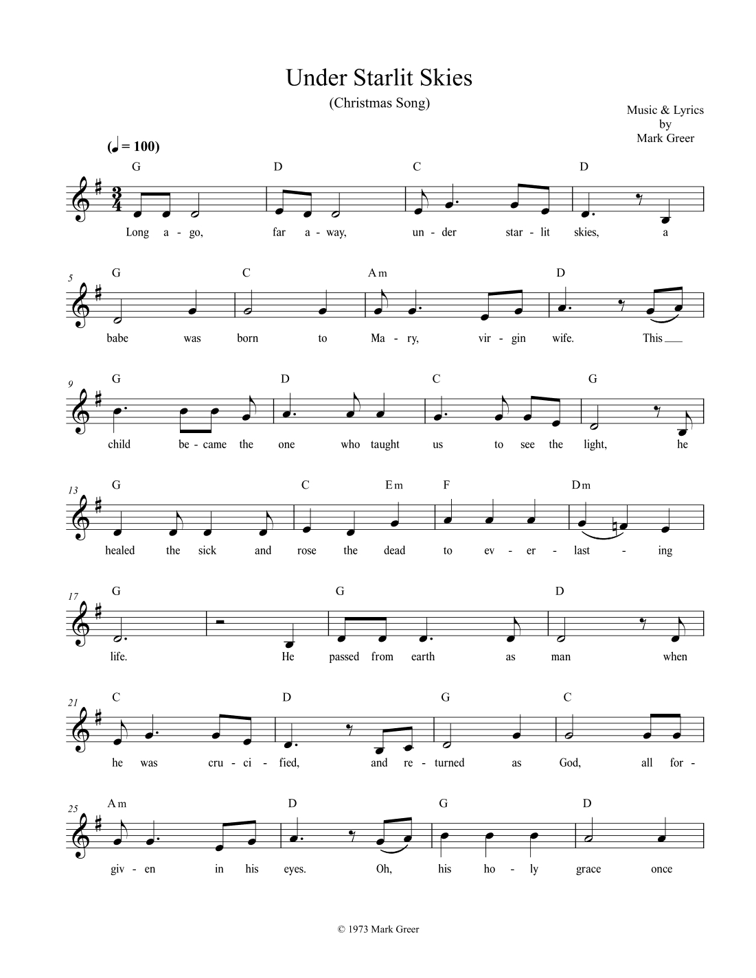 Under Starlit Skies (Christmas Song)