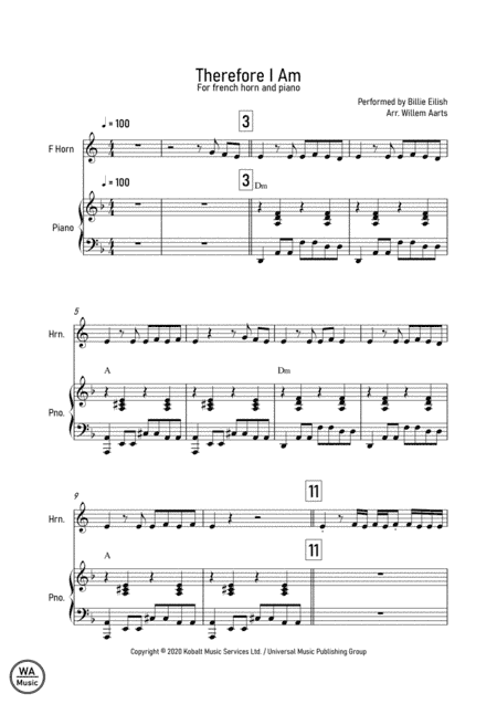 Therefore I Am (arr. Willem Aarts)