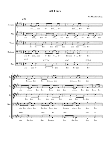 All I Ask (arr. Marc Silverberg)