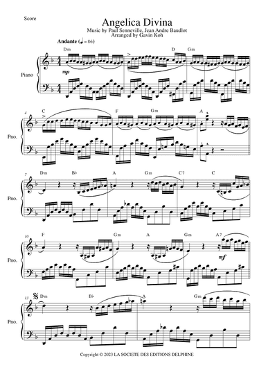 Angelica Divina (arr. Gavin Koh)