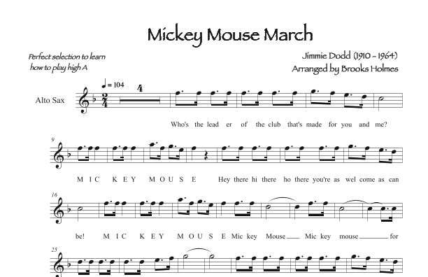Mickey Mouse March (arr. Brooks Holmes)