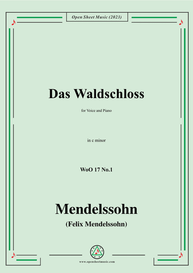 F. Mendelssohn-Das Waldschloss,WoO 17 No.1,in c minor (arr. OSM Press)