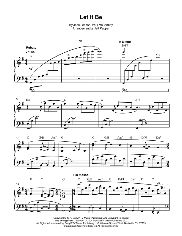 Let It Be (arr. Jeff Pepper)