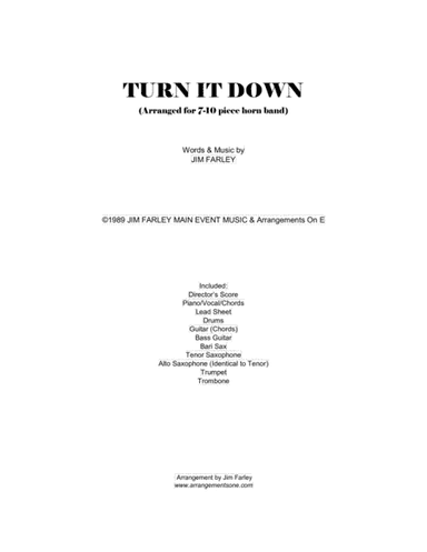 Turn It Down (Arranged for 7-10 piece horn band)