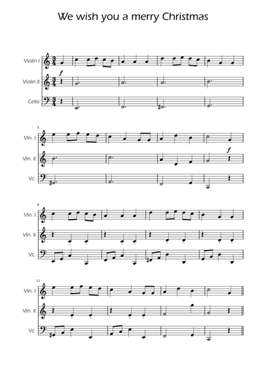 We Wish You a Merry Christmas - String Trio (arr. Ygor Nunes)