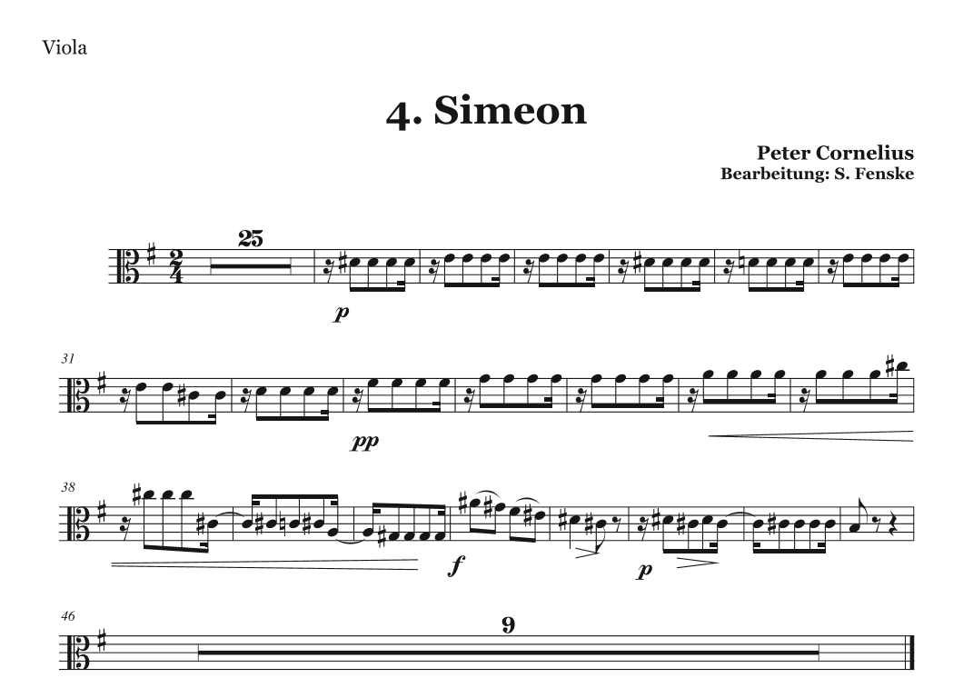 Simeon (arr. Sabine Fenske)