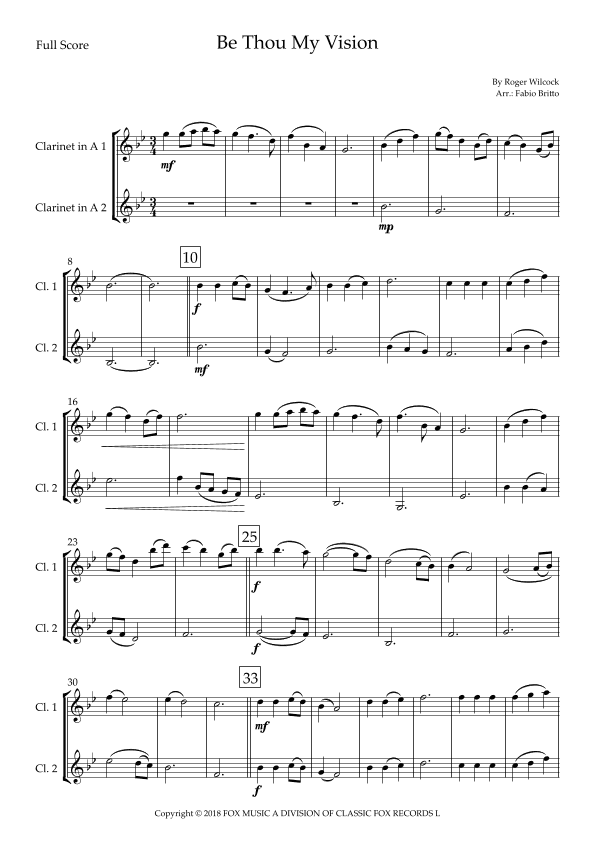 Be Thou My Vision (arr. Fabio Britto)